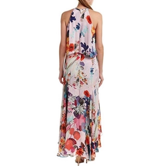 Parker black floral evening gown, size 0 - Picture 2 of 7
